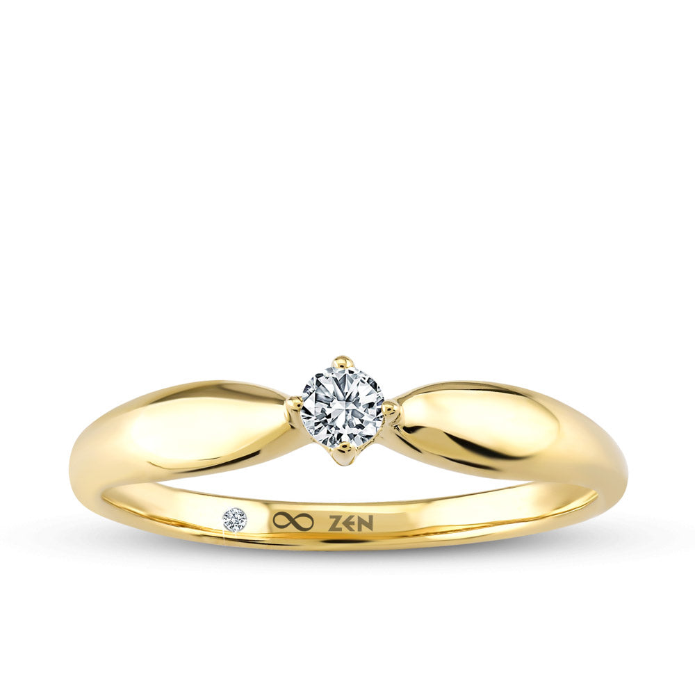 0.09 ct. Solitär Diamant Verlobungsring