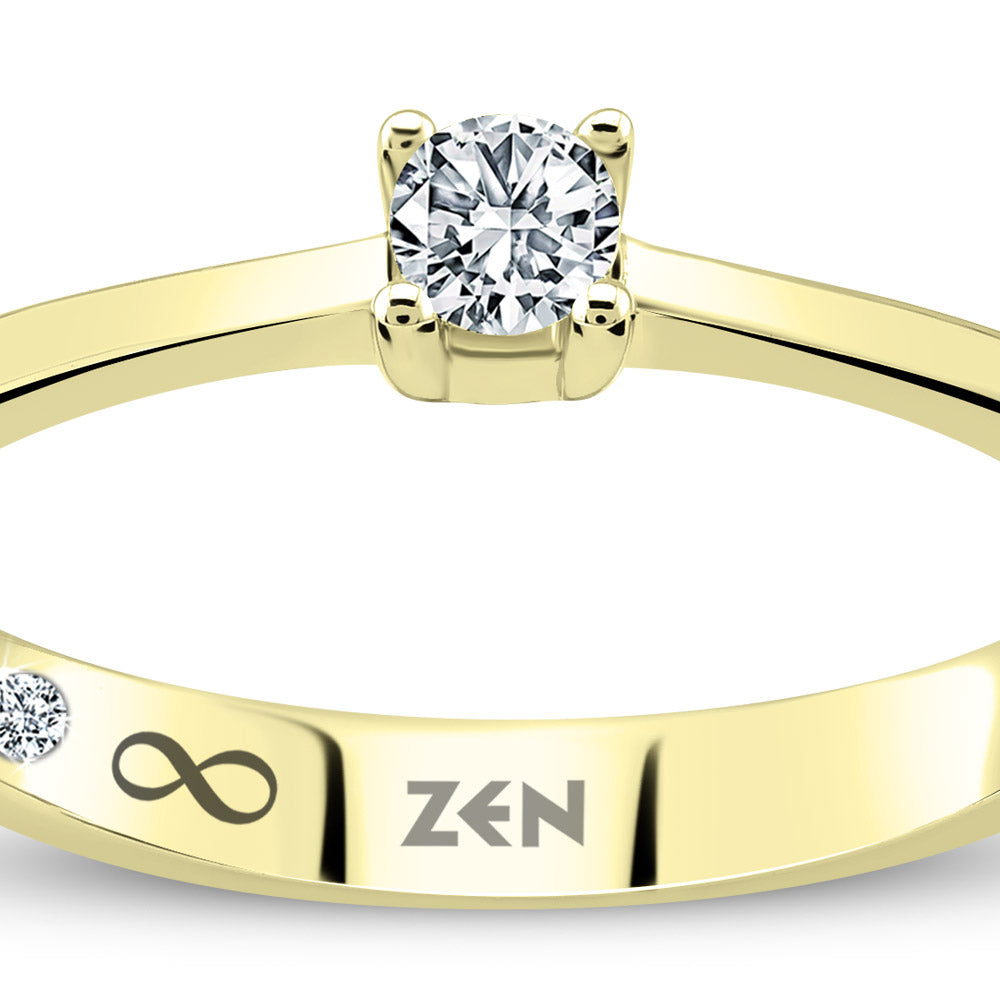 0.10 ct. Solitär Diamant Verlobungsring