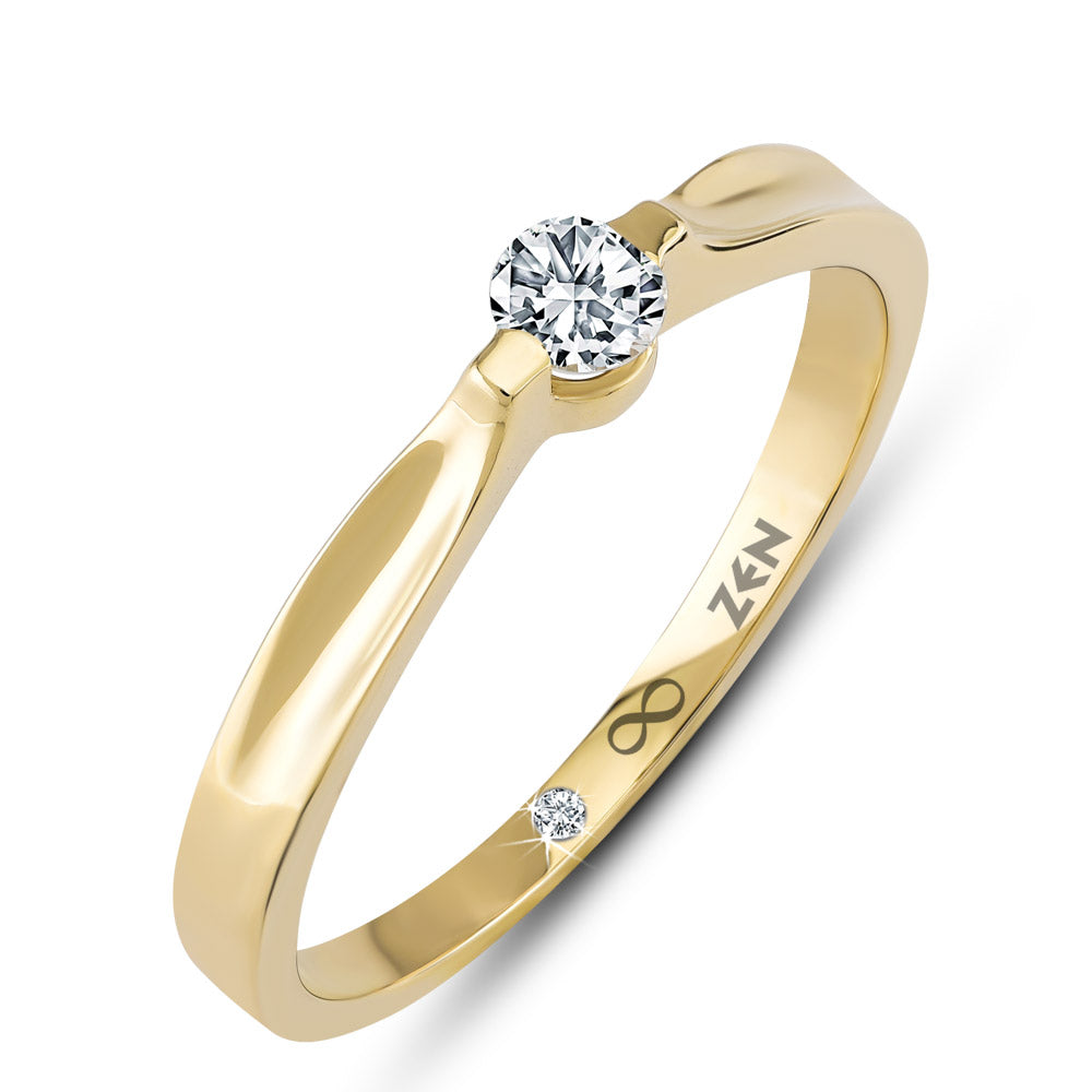 0.13 ct. Solitär Diamant Verlobungsring