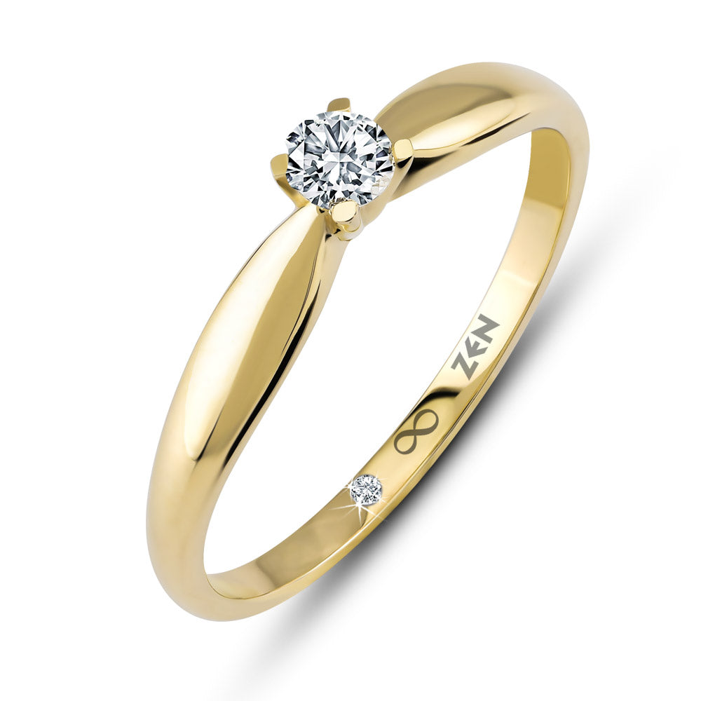 0.11 ct. Solitär Diamant Verlobungsring