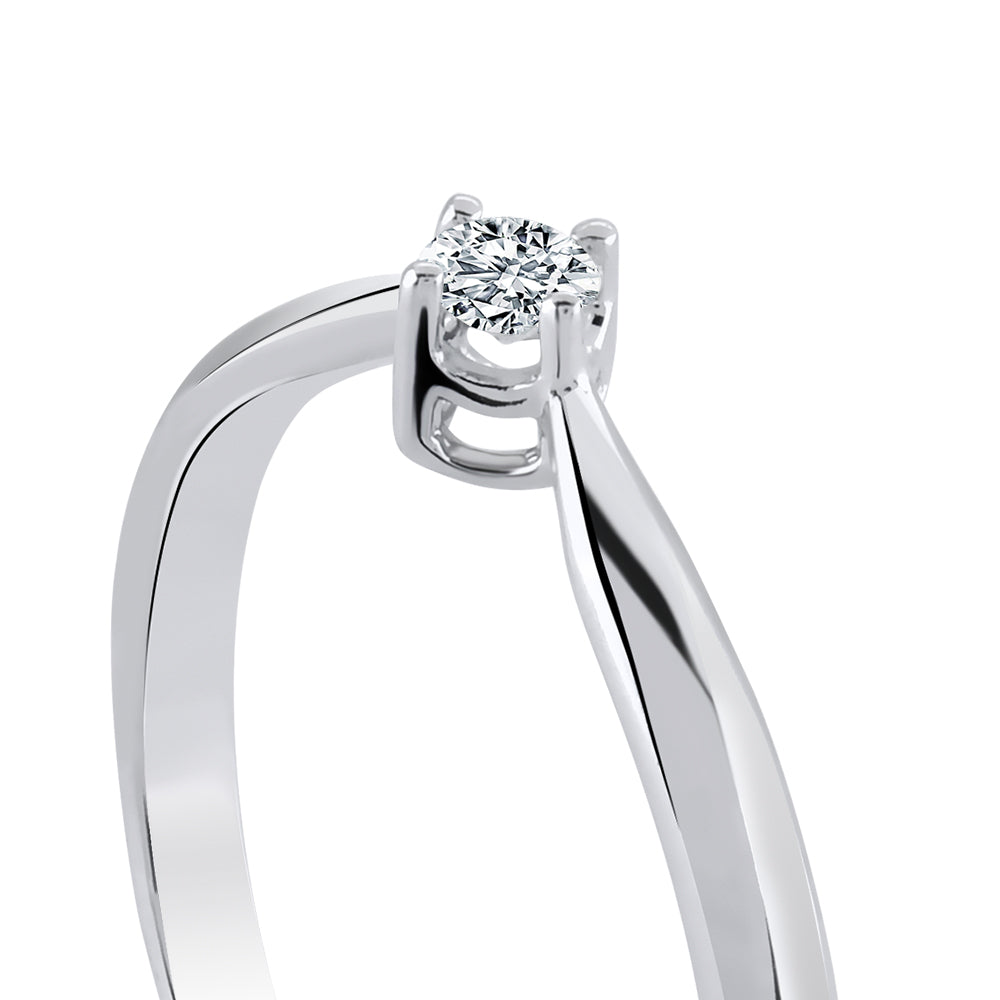0.09 ct. Solitär Diamant Verlobungsring