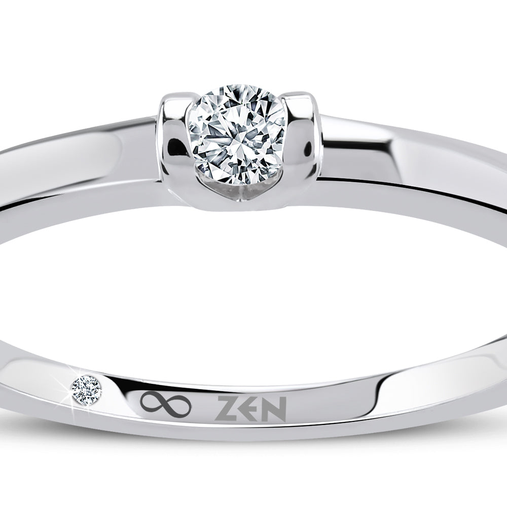 0.09 ct. Solitär Diamant Verlobungsring