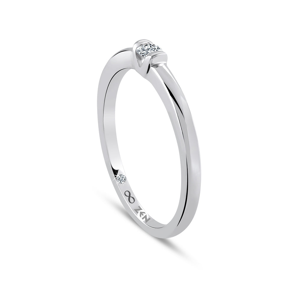 0.09 ct. Solitär Diamant Verlobungsring