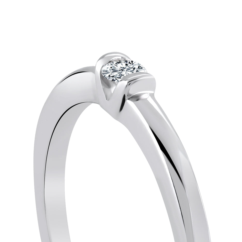 0.09 ct. Solitär Diamant Verlobungsring
