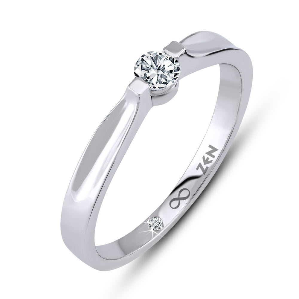 0.11 ct. Solitär Diamant Verlobungsring