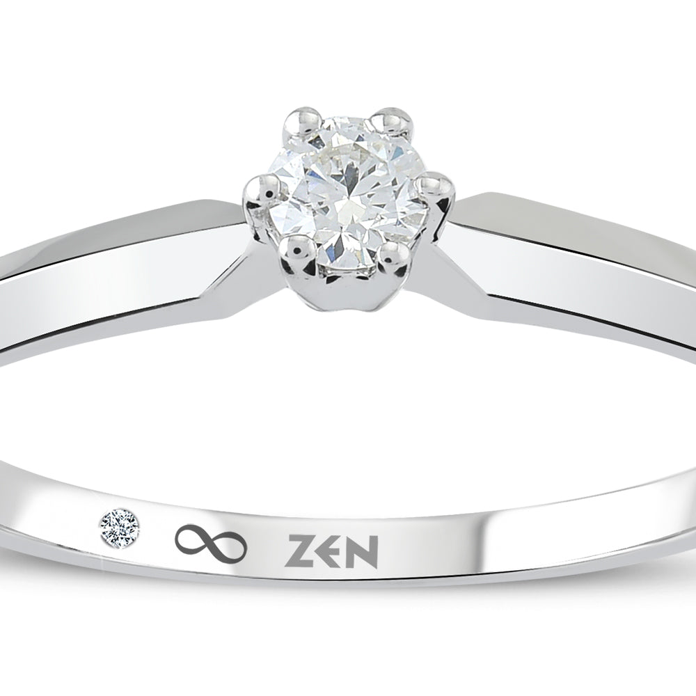 0.11 ct. Solitär Diamant Verlobungsring