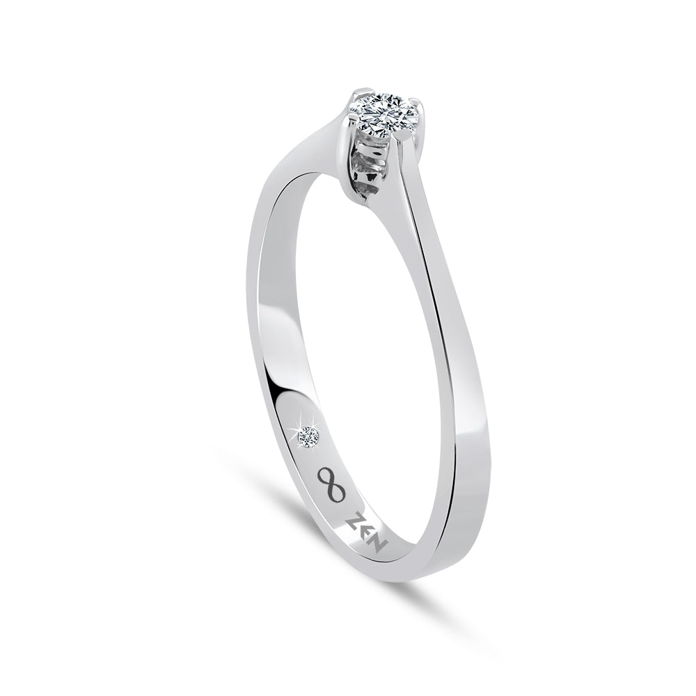 0.14 ct. Solitär Diamant Verlobungsring