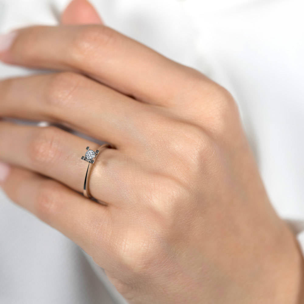 0.05 ct. Solitaire Diamond Engagement Ring