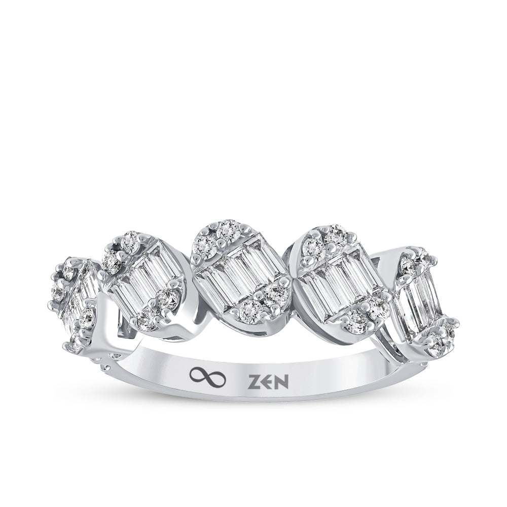0.90 ct. Baguette Diamantring
