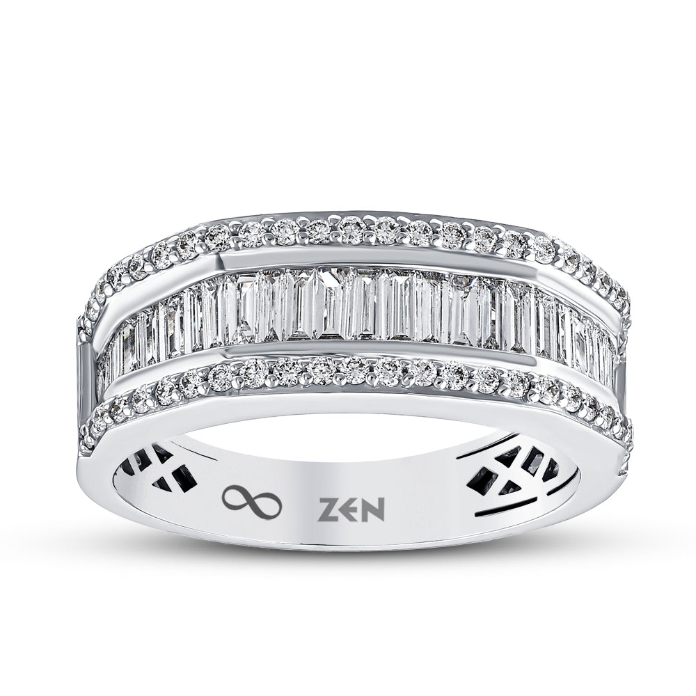 0.72 ct. Baguette Diamantring