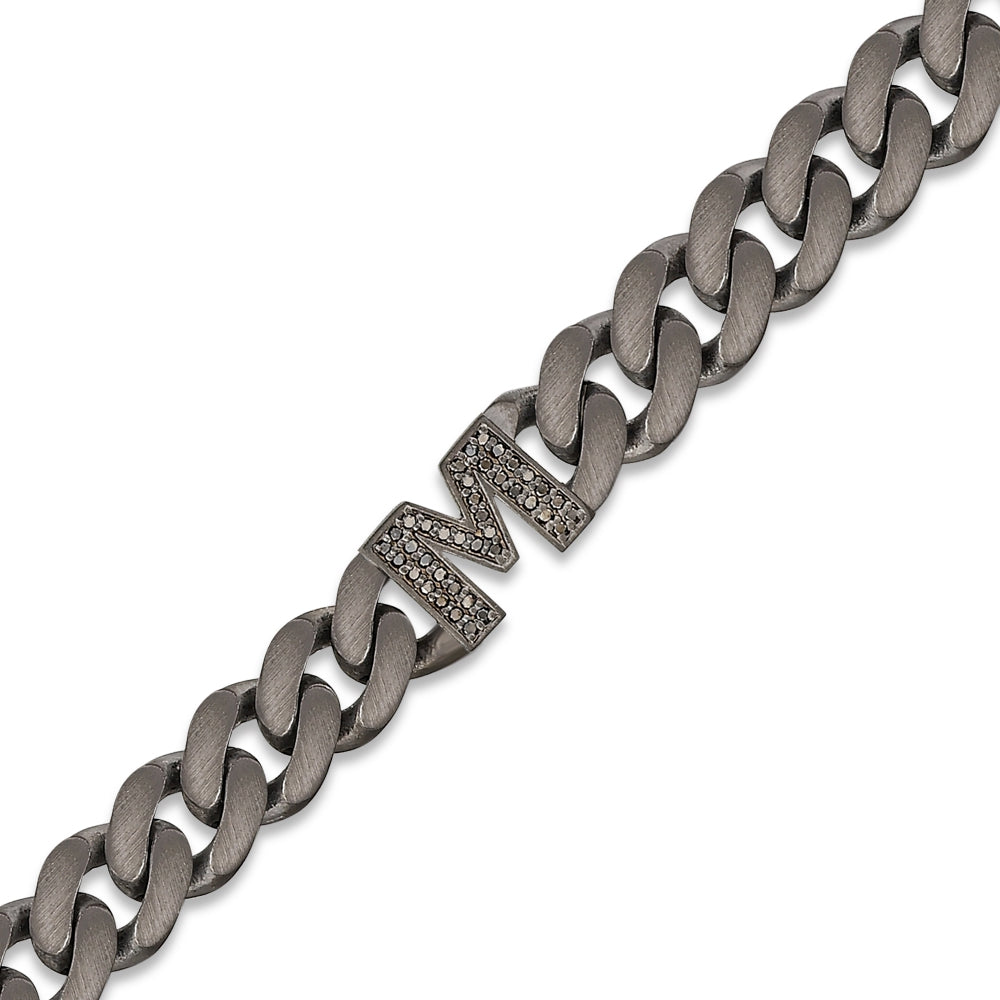 0.19 ct. Schwarz Diamantarmband