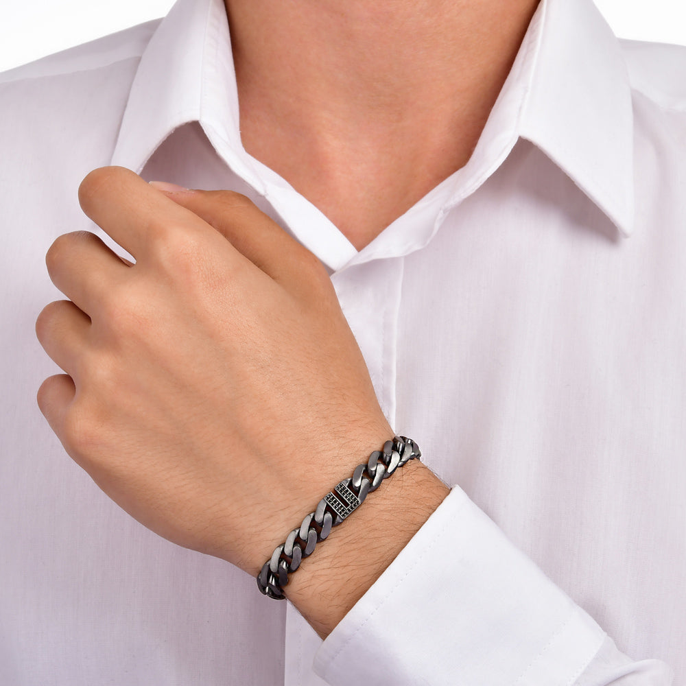 0.15 ct. Schwarz Diamantarmband
