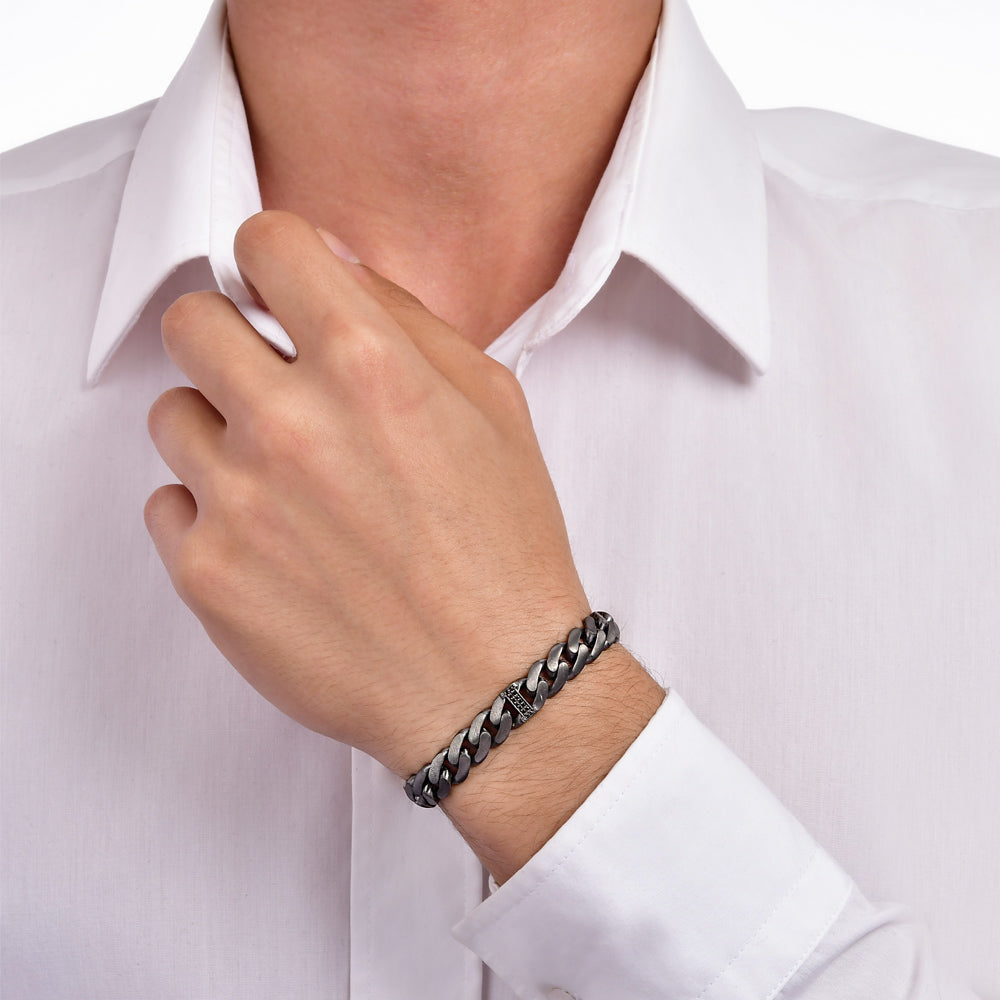 0.07 ct. Schwarz Diamantarmband