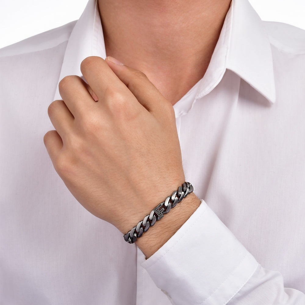 0.09 ct. Schwarz Diamantarmband