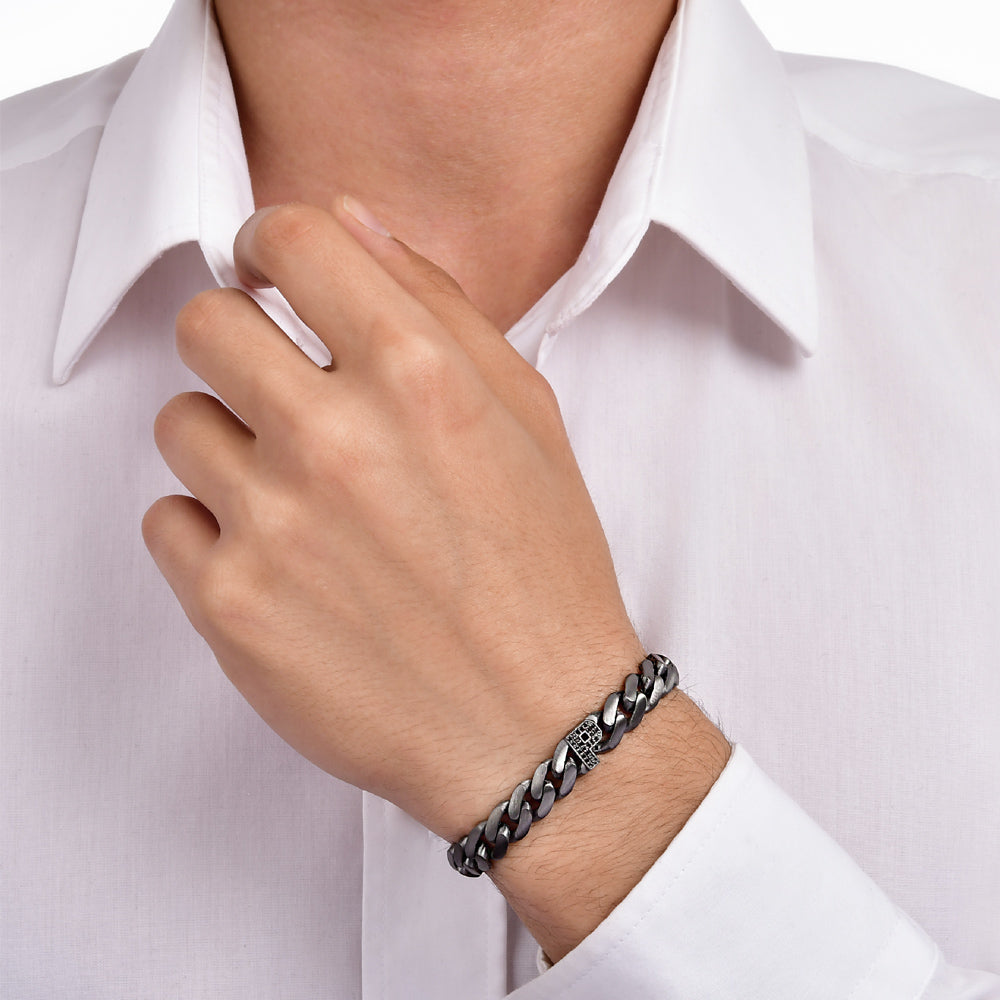 0.12 ct. Schwarz Diamantarmband