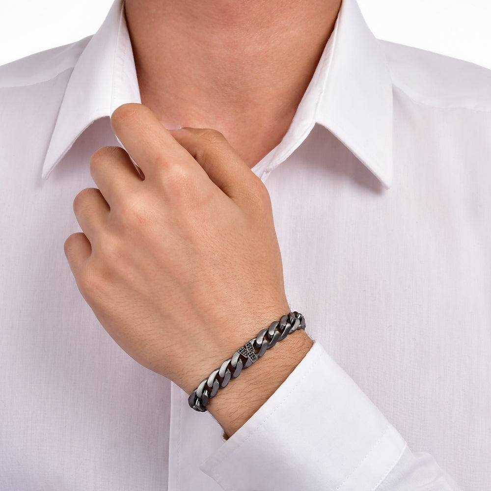 0.11 ct. Schwarz Diamantarmband