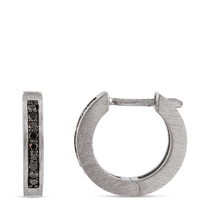 0.10 ct. Schwarz Diamantohrringe