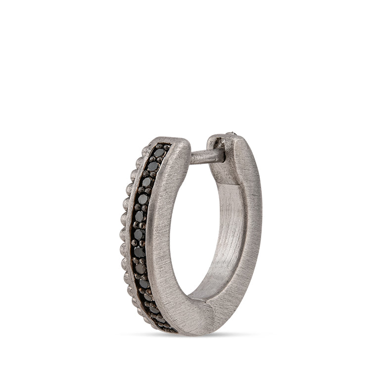 0.09 ct. Schwarz Diamantohrringe
