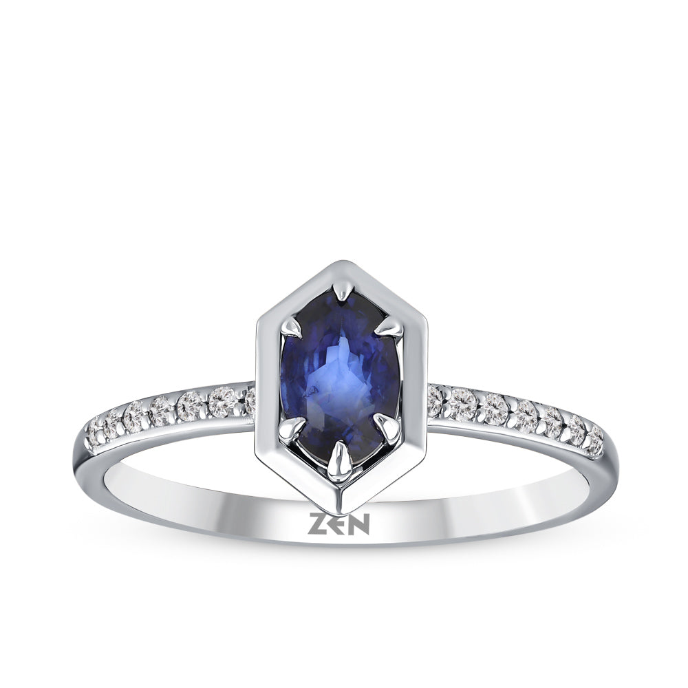 0.56 ct. Saphir Ring