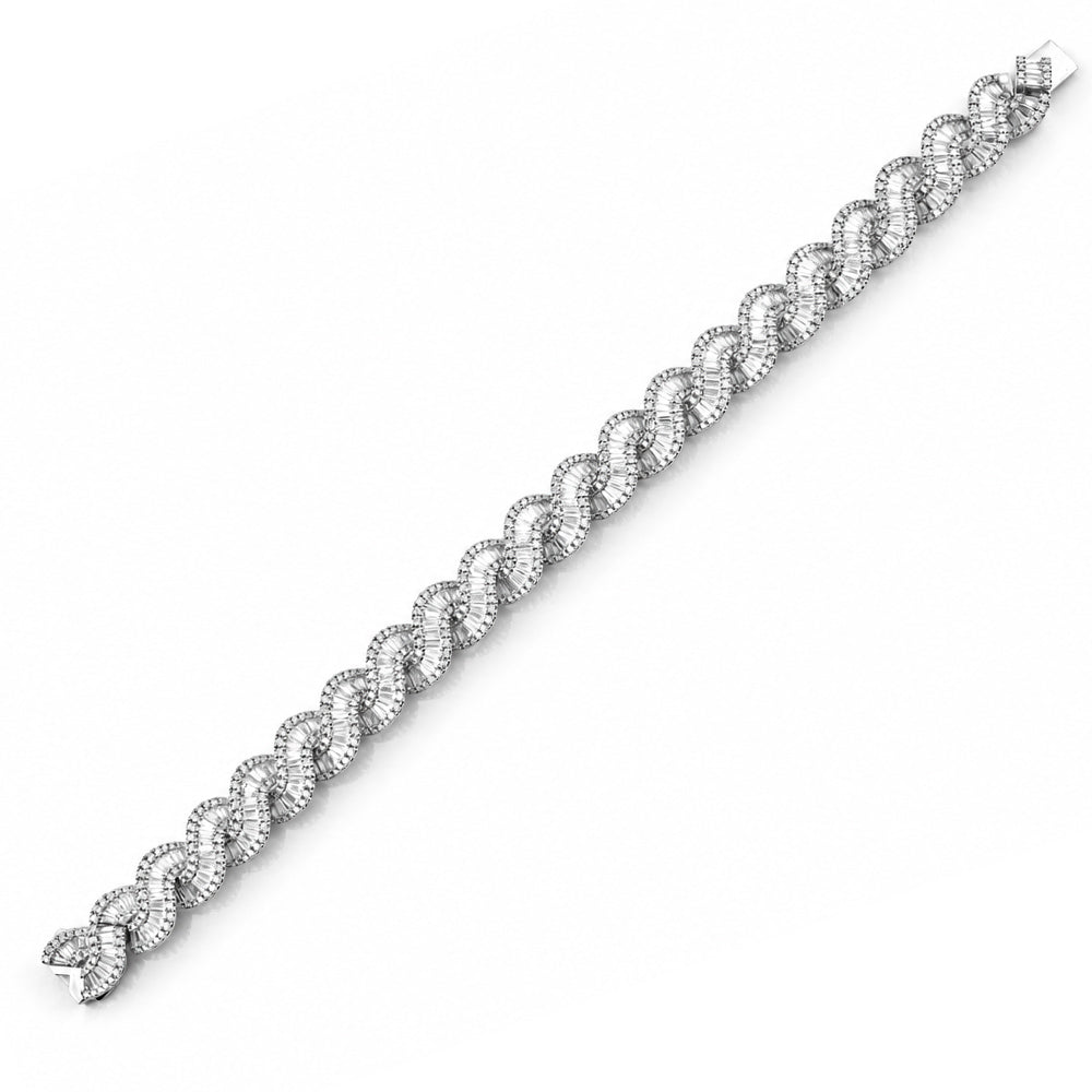7.62 ct. Trapeze Diamantarmband