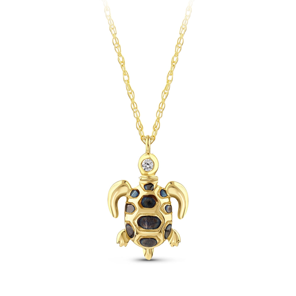 0.01 ct. Schildkröten Diamant Halskette