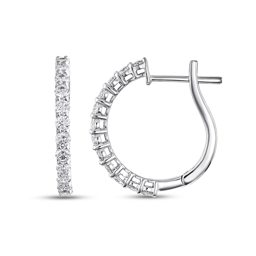1.00 ct. Creolen Diamant Ohrringe
