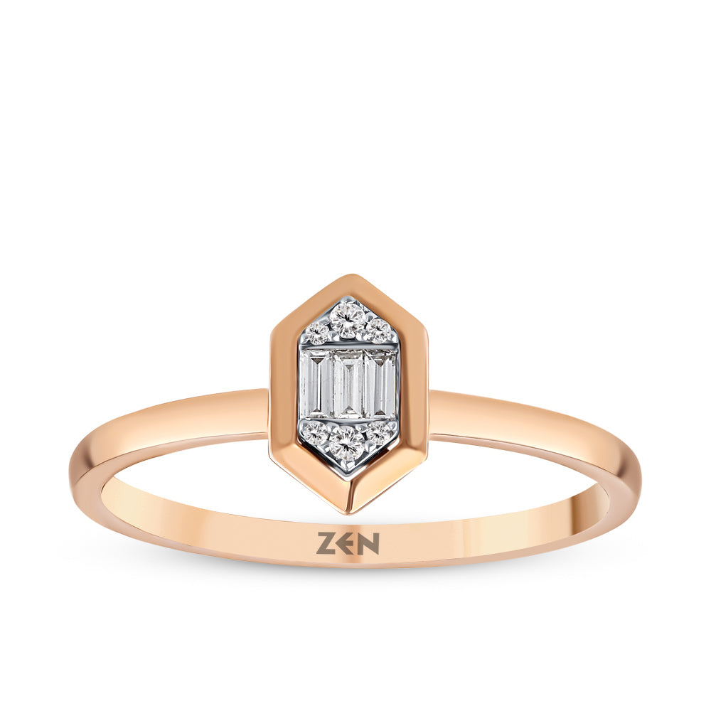 0.08 ct. Baguette Diamantring