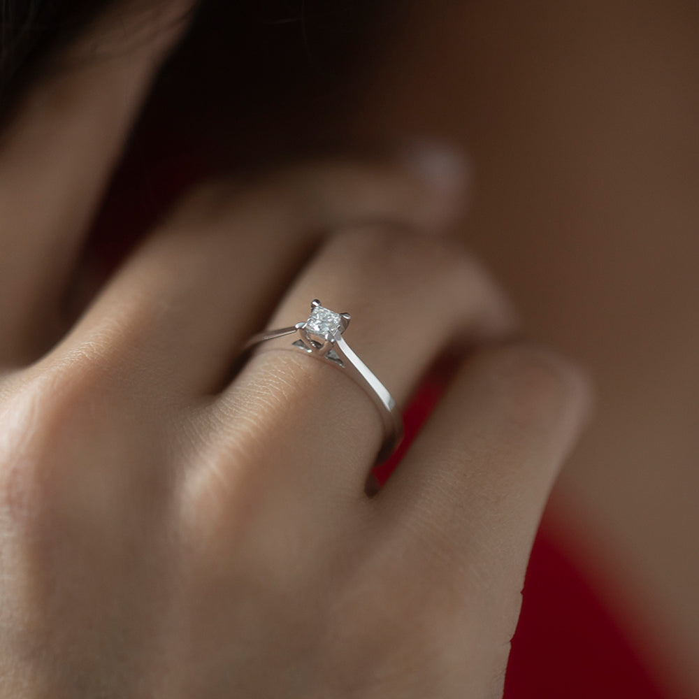 0.21 ct. Solitär Diamant Verlobungsring