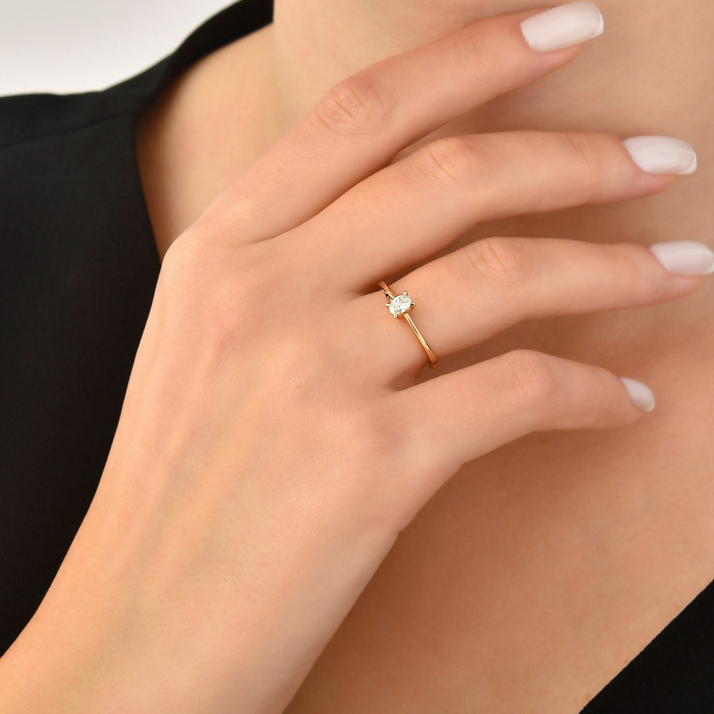 0.19 ct. Ovaler Diamant Verlobungsring