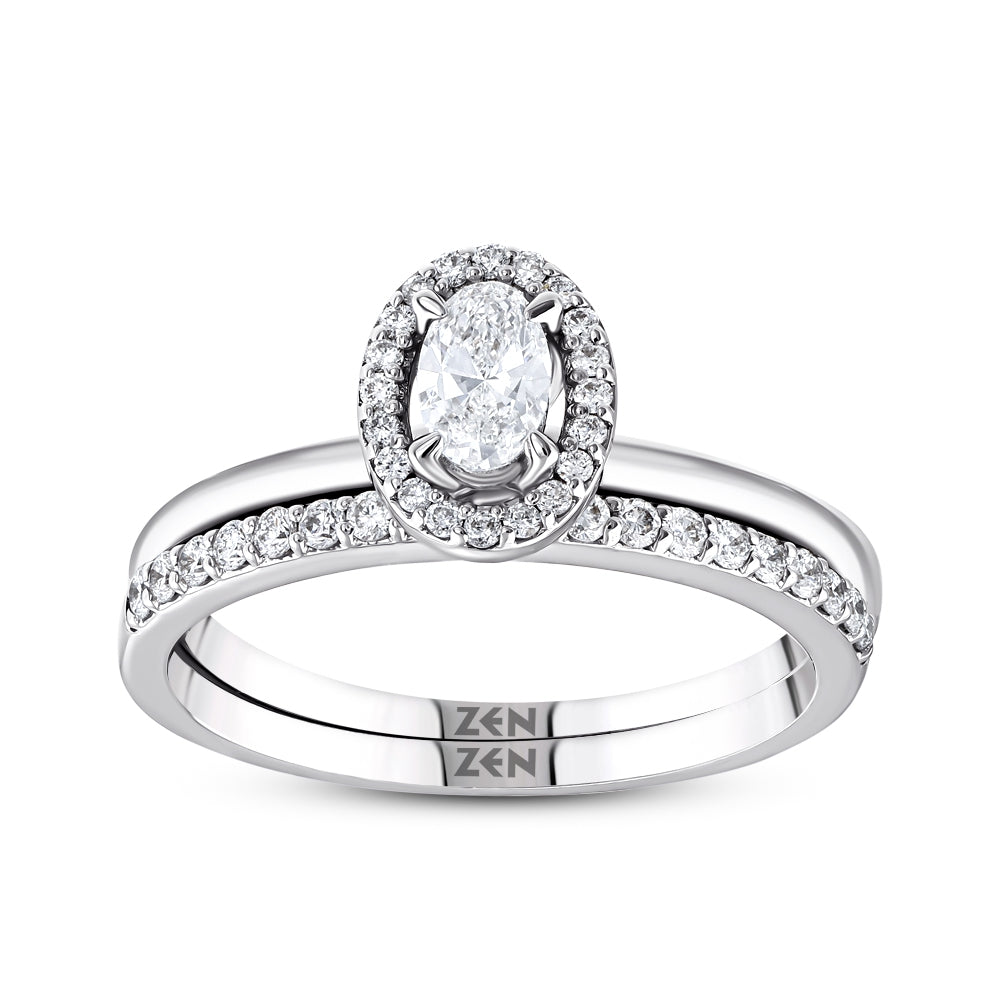 0.49 ct. Ovaler Diamant Verlobungsring