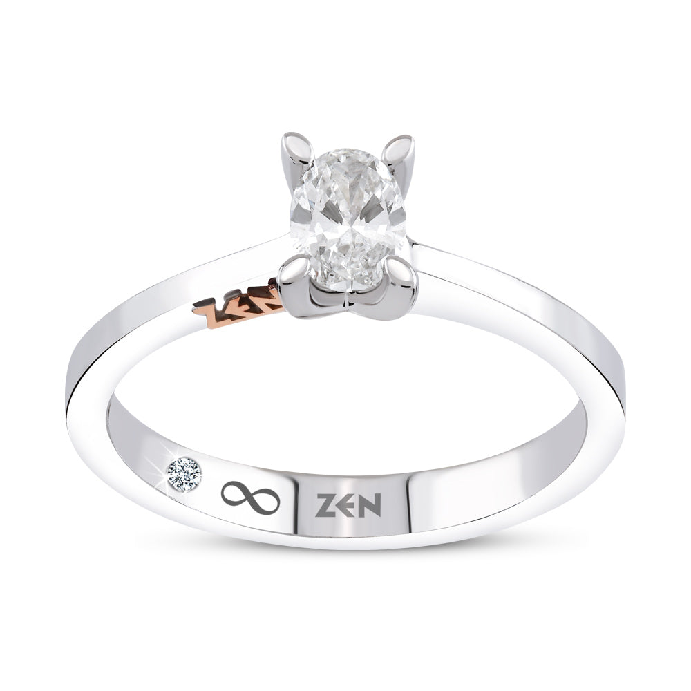 0.31 ct. Oval Diamantring