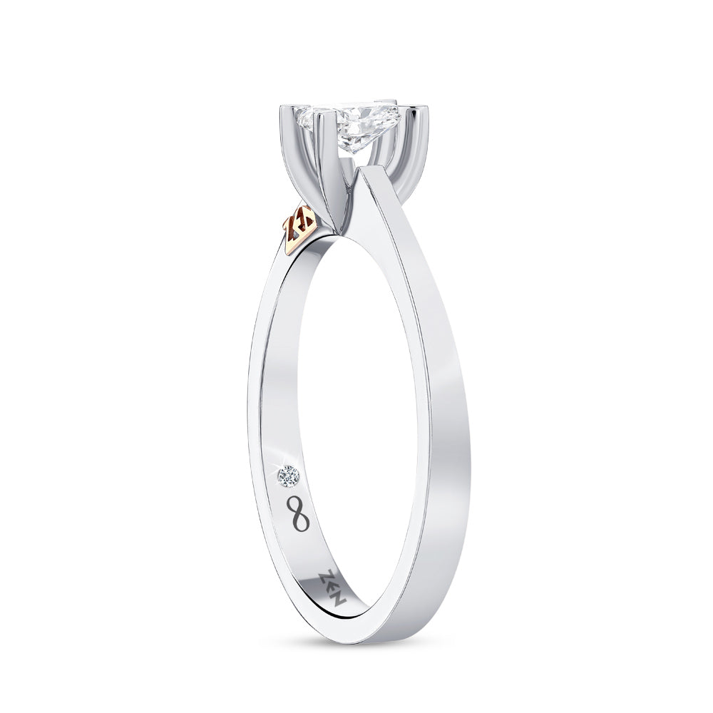 0.19 ct. Ovaler Diamantring