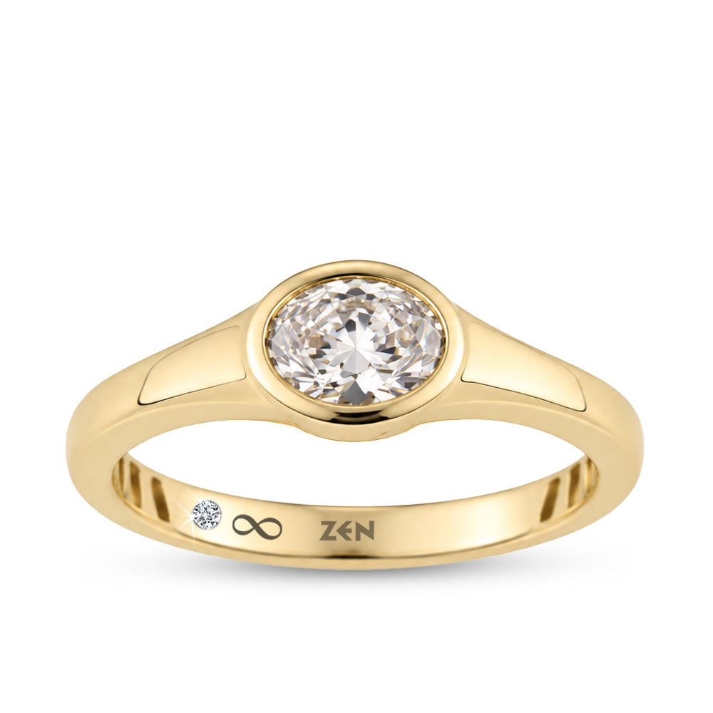 0.50 ct. Ovaler Diamant Verlobungsring