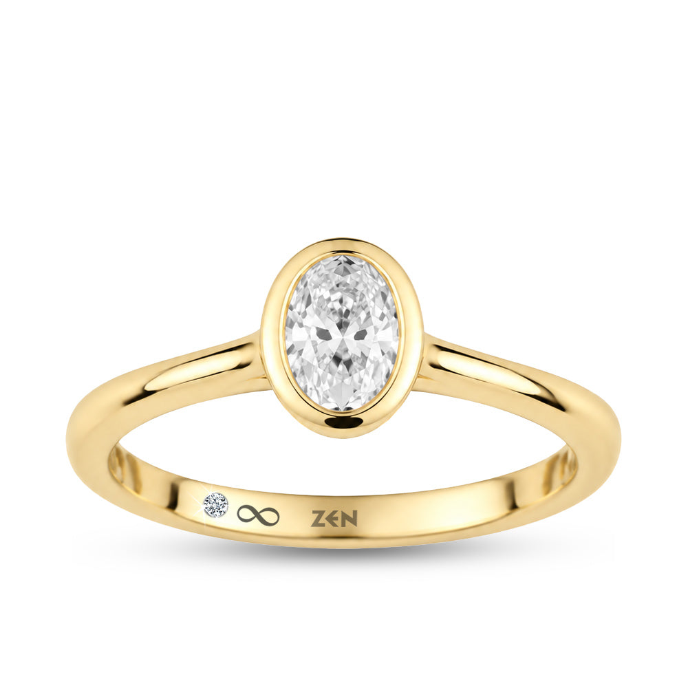 0.50 ct. Ovaler Diamant Verlobungsring