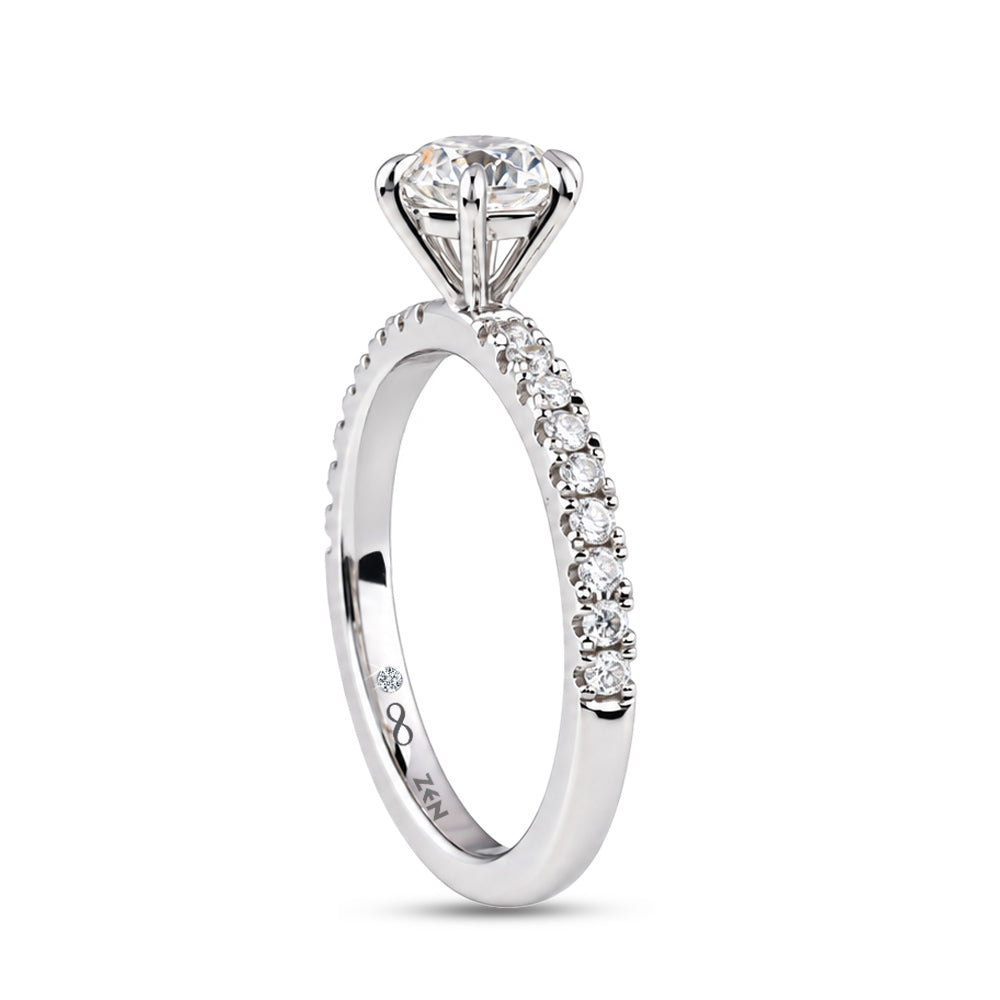 0.93 ct. Seitenstein Diamant Verlobungsring