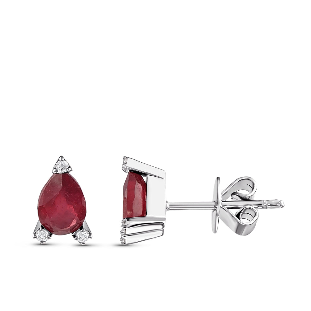 1.24 ct. Ruby Stud Earrings