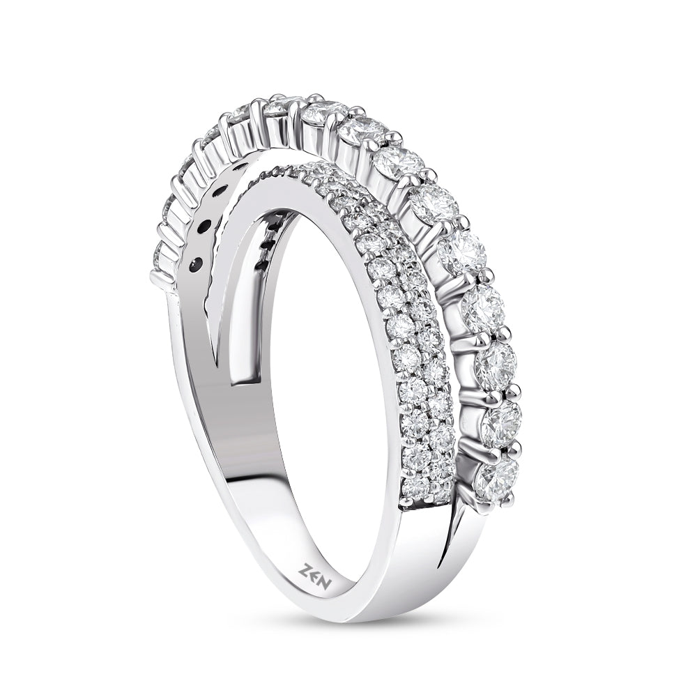 1.03 ct. Halbmemoire Diamantring