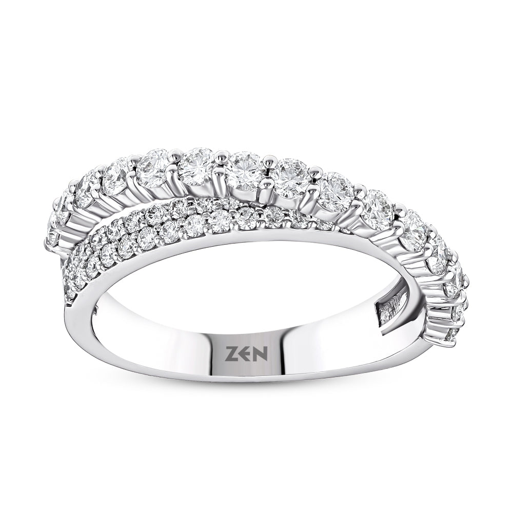 1.03 ct. Halbmemoire Diamantring