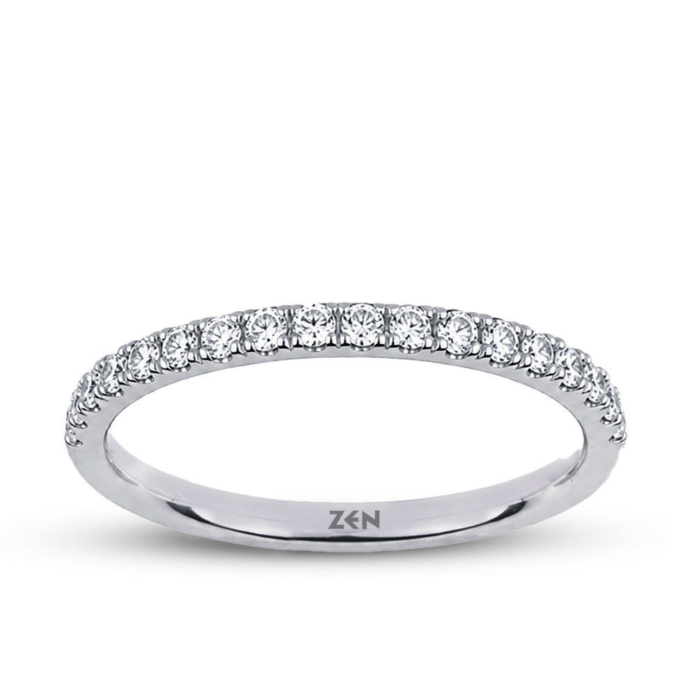 0.30 ct. Halbmemoire Diamantring