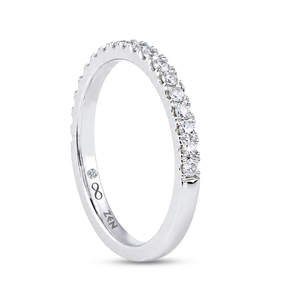 0.30 ct. Halbmemoire Diamantring