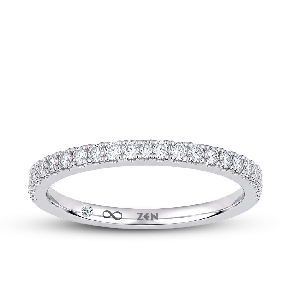 0.30 ct. Halbmemoire Diamantring