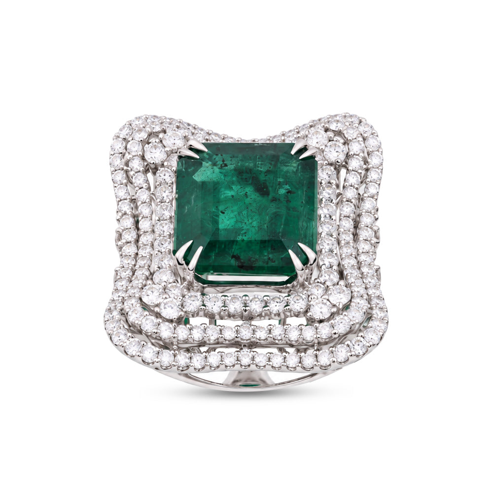 14.37 ct. Oktagon Smaragdring