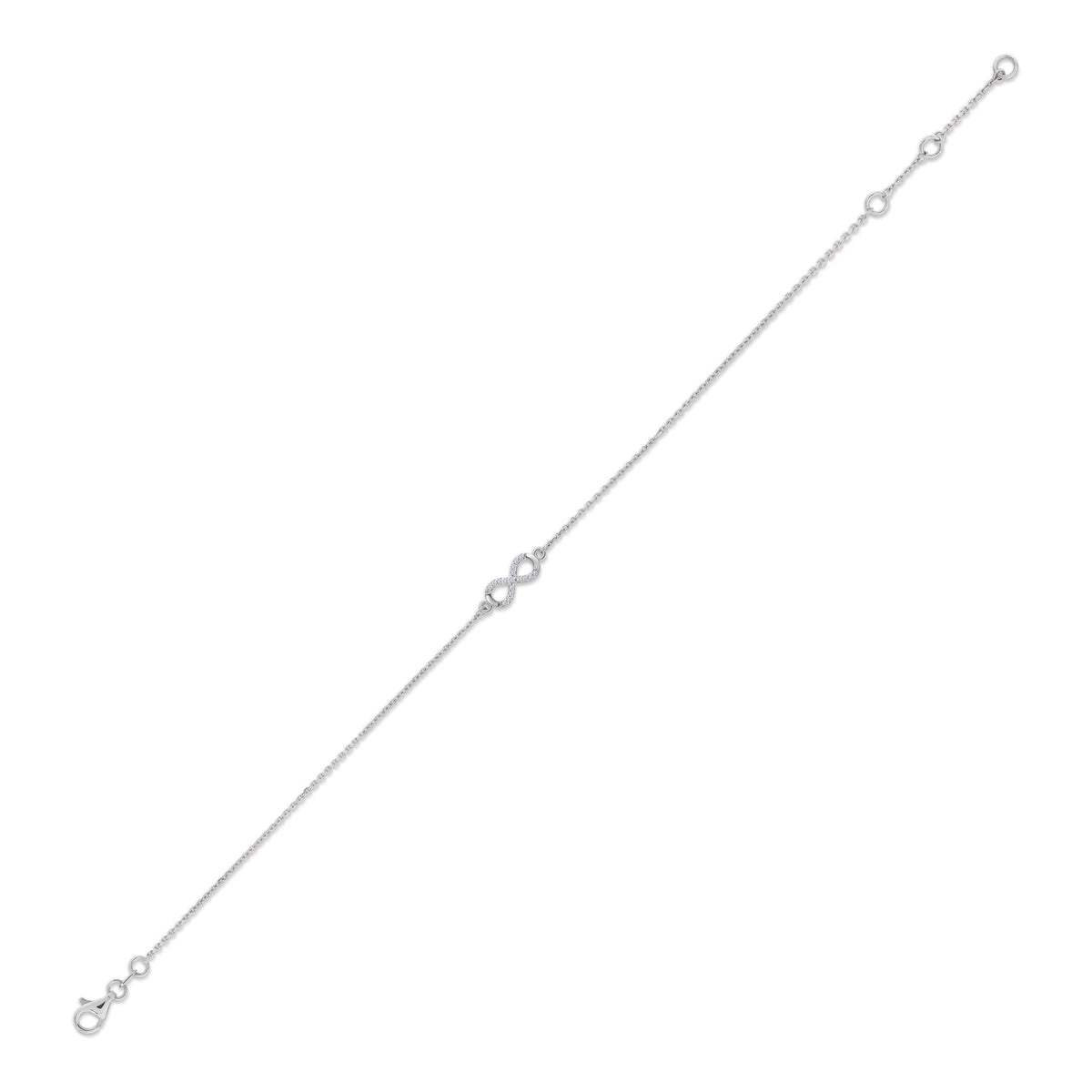 0.04 ct. Infinity Diamond Bracelet