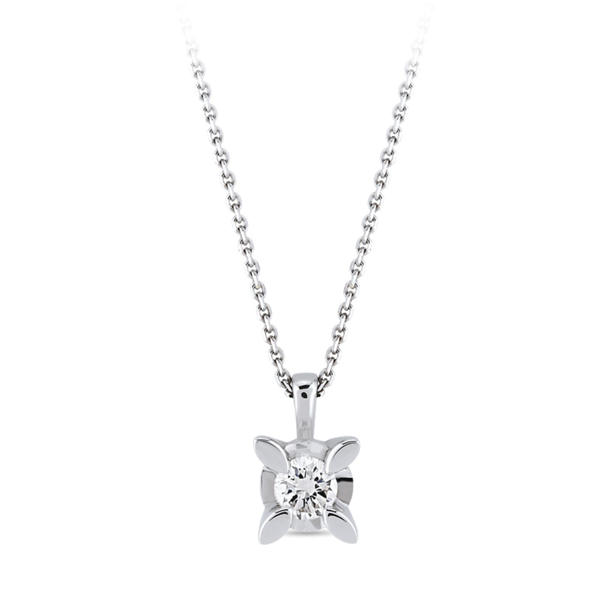 0.08 ct. Solitär Diamant Halskette