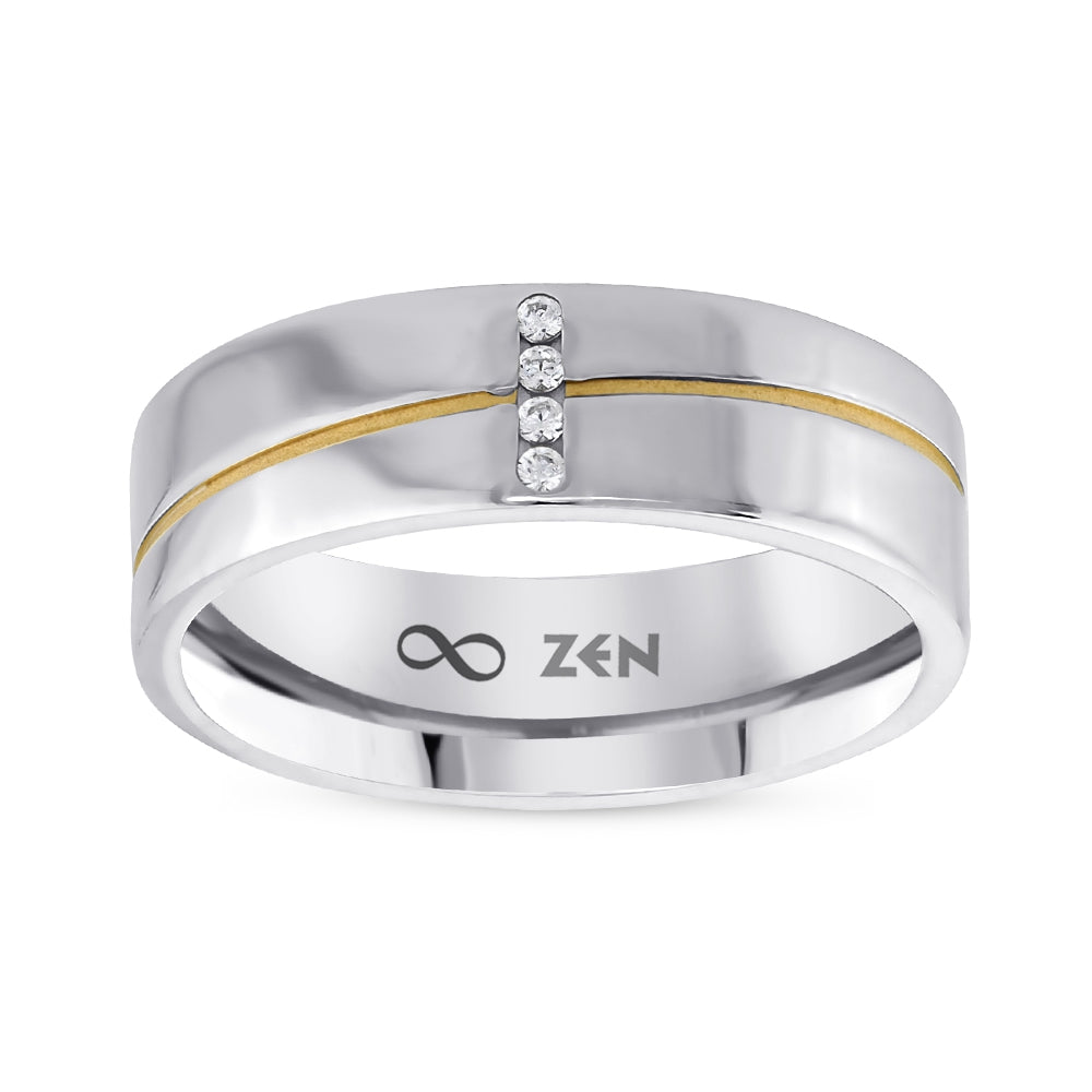 0.03 ct. Moderner Ehering fur Damen
