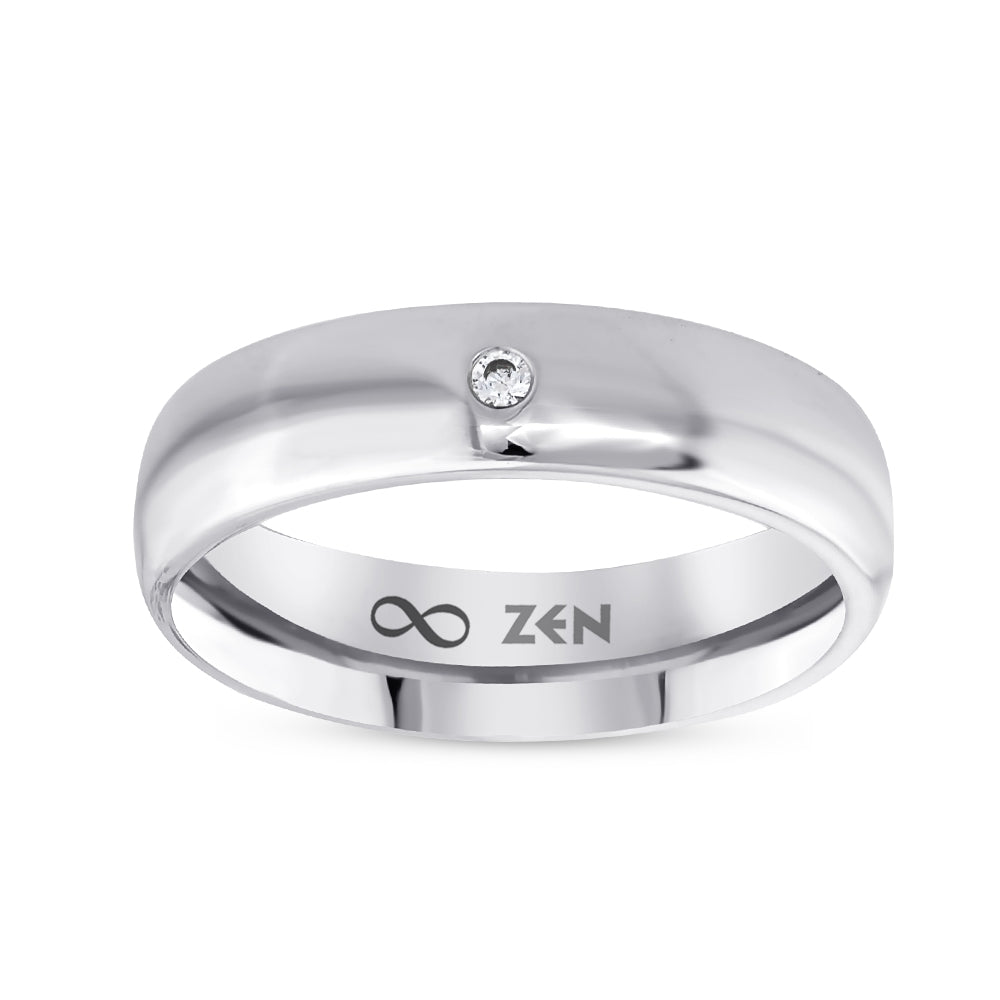0.06 ct. Moderner Ehering für Damen