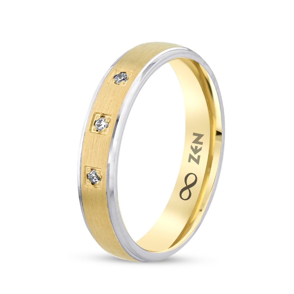 0.02 ct. Moderner Ehering für Damen
