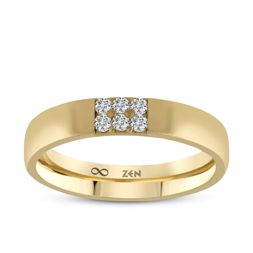 0.12 ct. Moderner Ehering für Damen