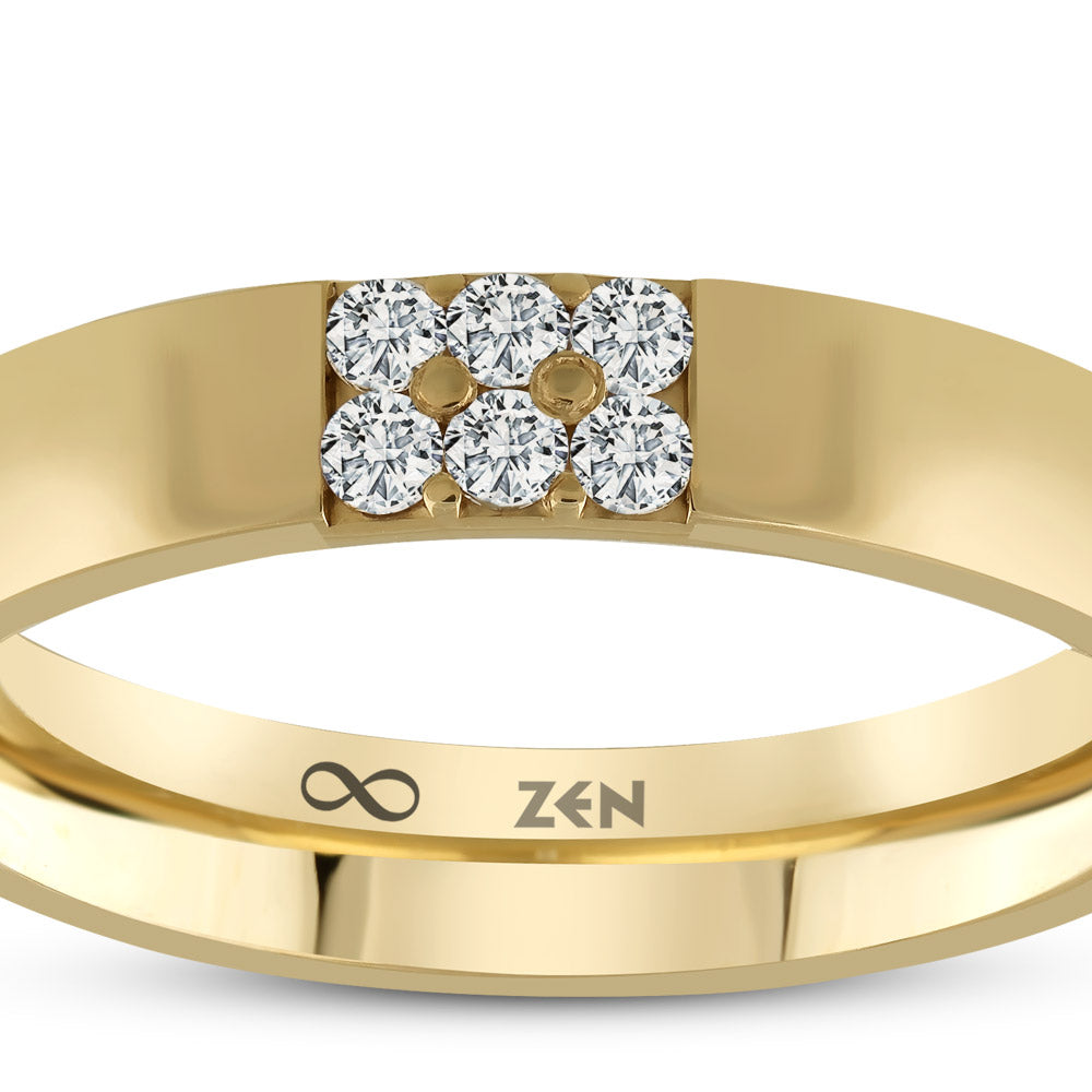 0.12 ct. Moderner Ehering für Damen
