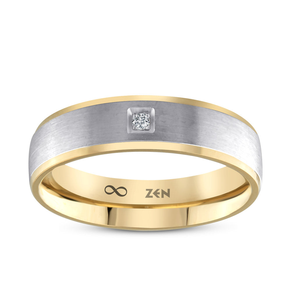 0.02 ct. Moderner Ehering für Damen